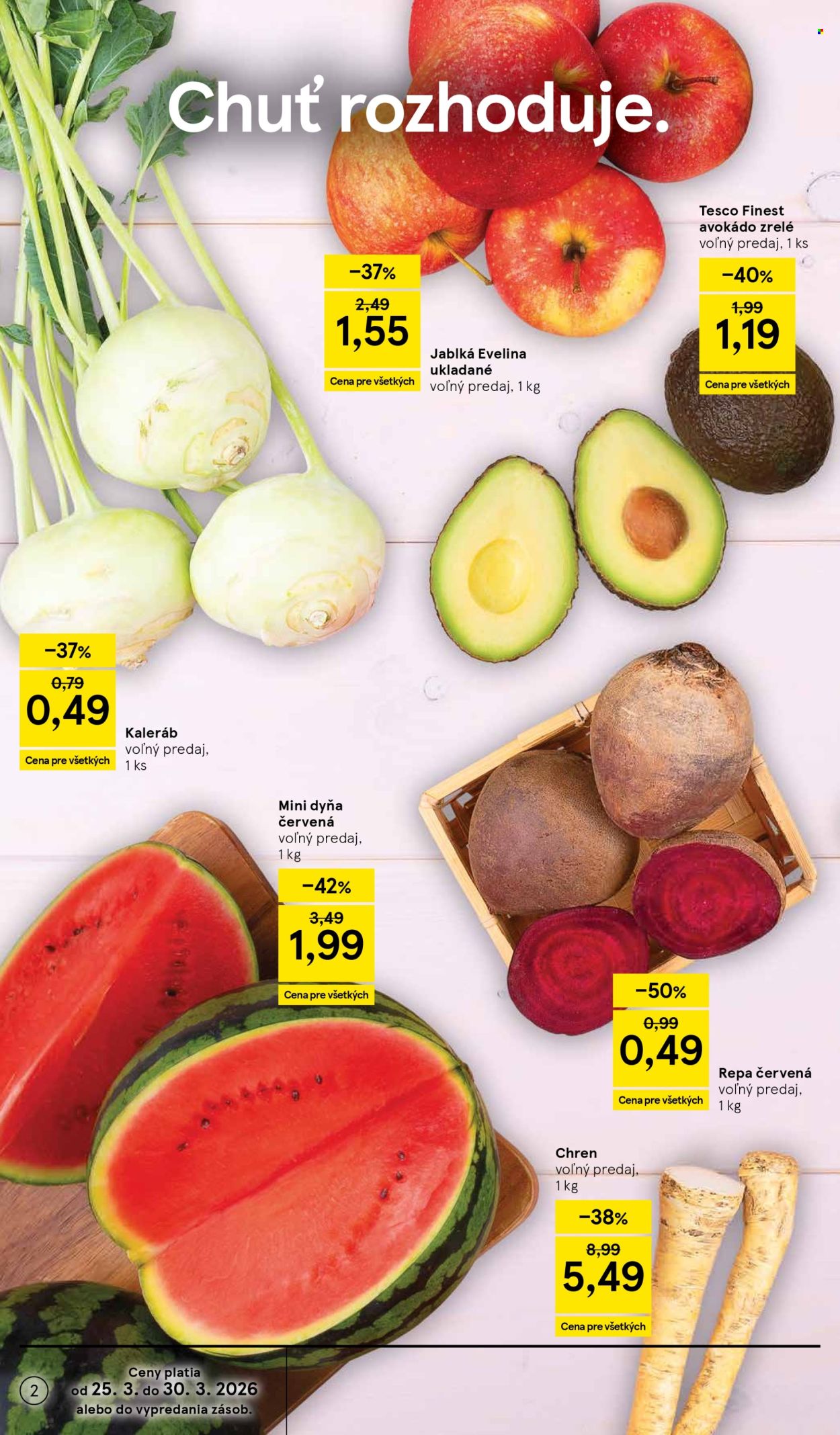 Leták TESCO - 25.3.2026 - 30.3.2026. Strana 2