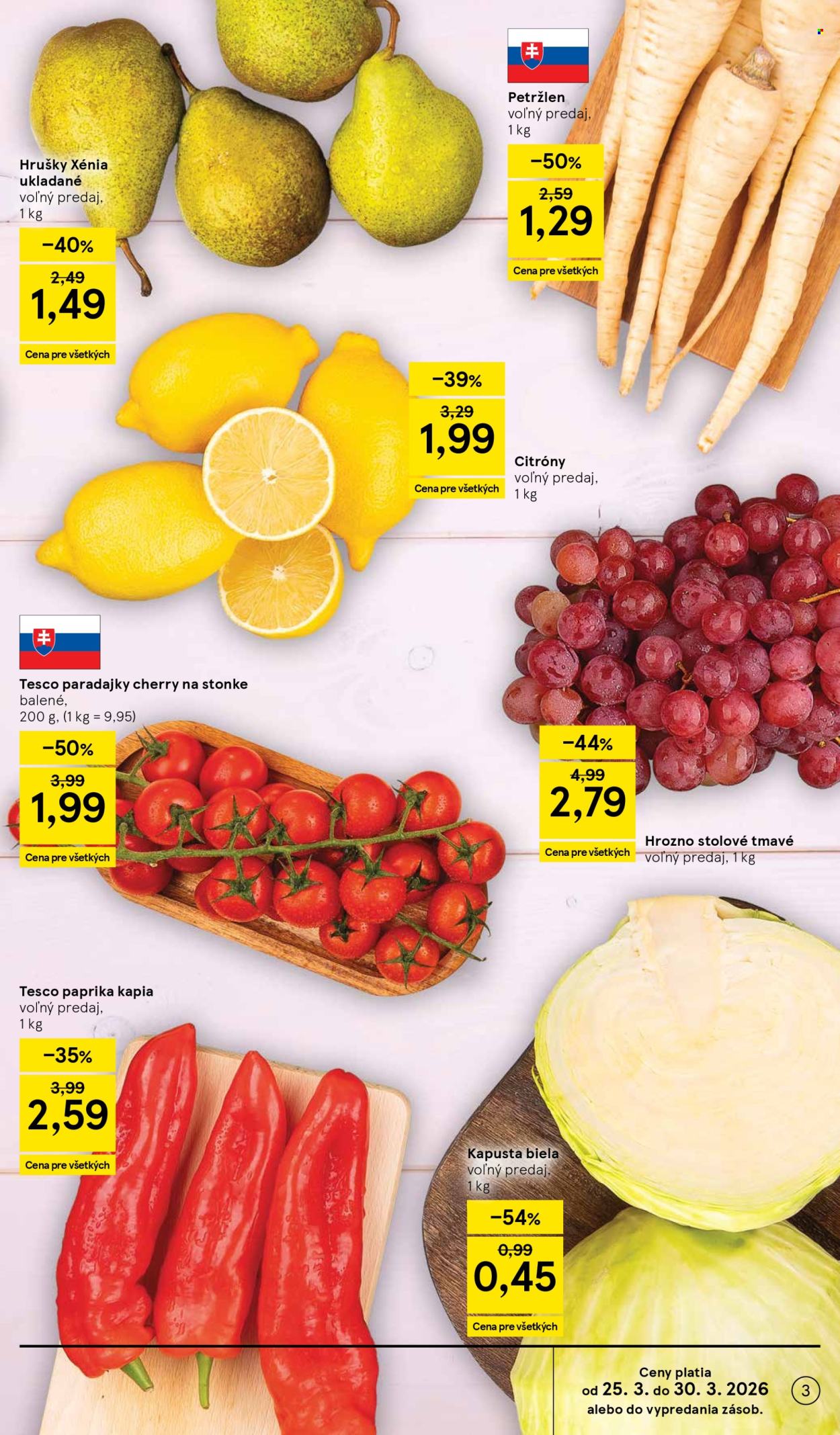 Leták TESCO supermarket - 25.3.2026 - 30.3.2026. Strana 3