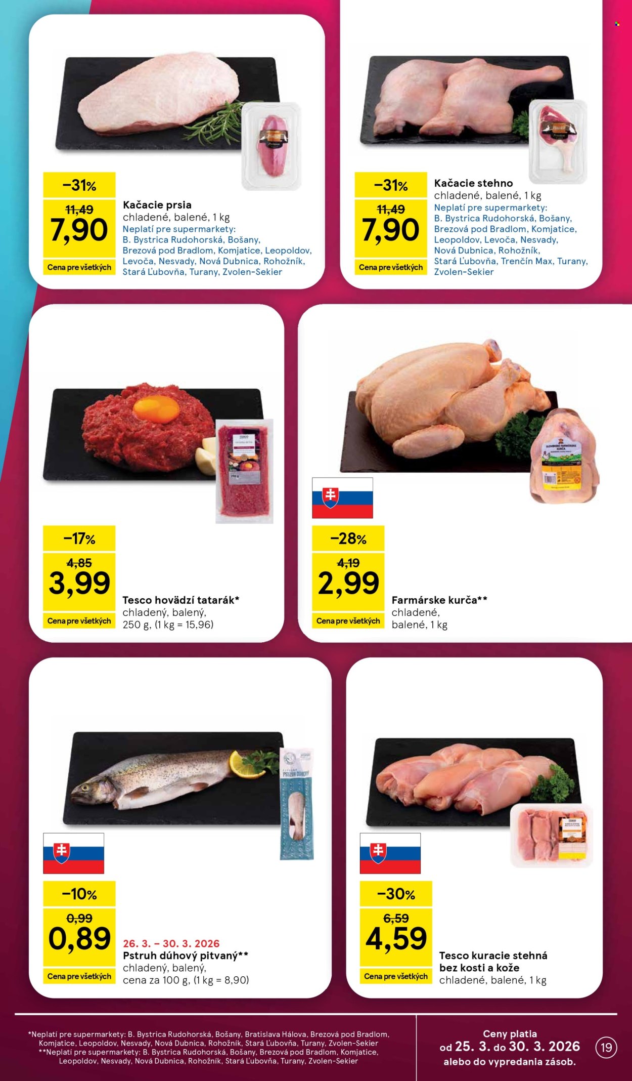 Leták TESCO supermarket - 25.3.2026 - 30.3.2026. Strana 19
