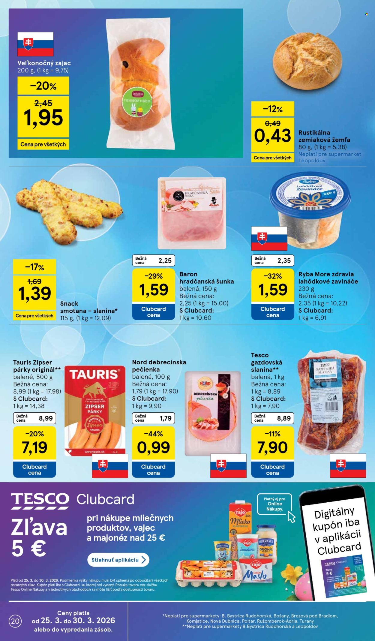 Leták TESCO supermarket - 25.3.2026 - 30.3.2026. Strana 20