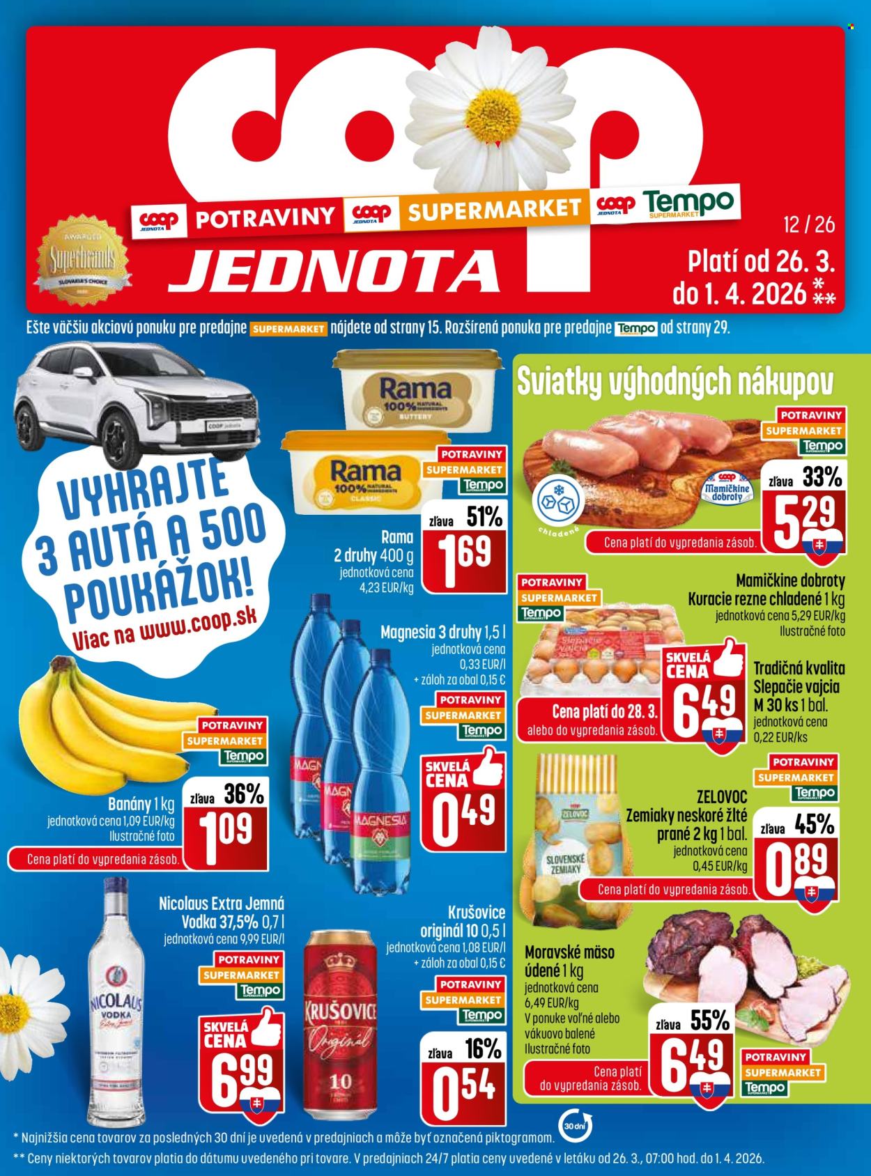 Leták COOP Jednota - 26.3.2026 - 1.4.2026. Strana 1