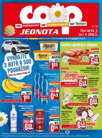 Leták COOP Jednota - 26.3.2026 - 1.4.2026.
