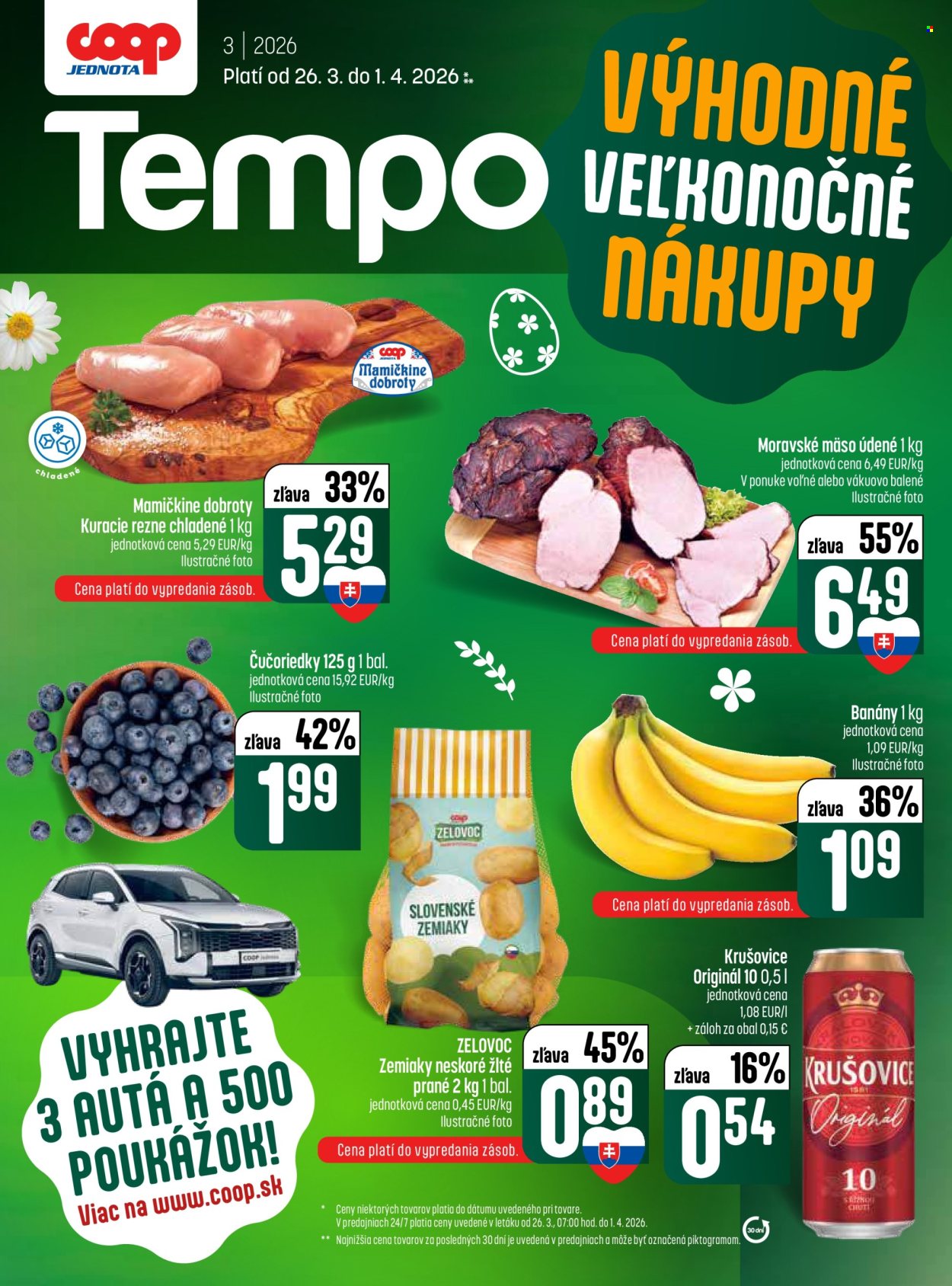 Leták COOP Jednota - 26.3.2026 - 1.4.2026. Strana 1