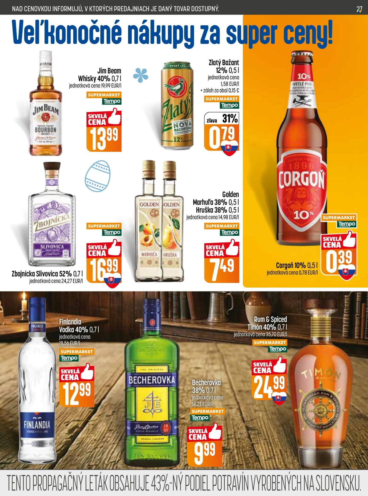 Leták COOP Jednota - 26.3.2026 - 1.4.2026. Strana 27