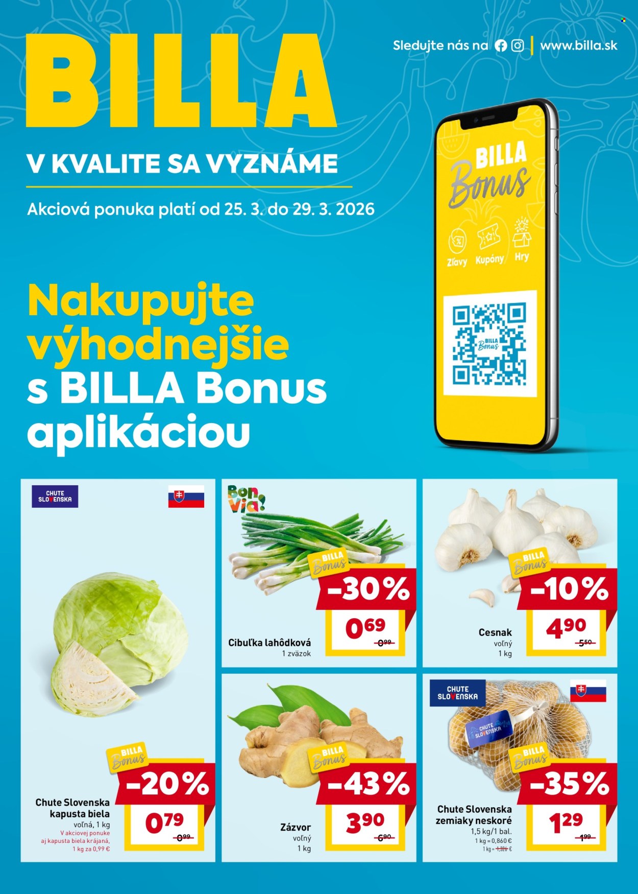 Leták Billa - 25.3.2026 - 29.3.2026. Strana 1