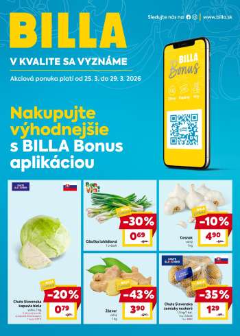 Leták Billa - 25.3.2026 - 29.3.2026.