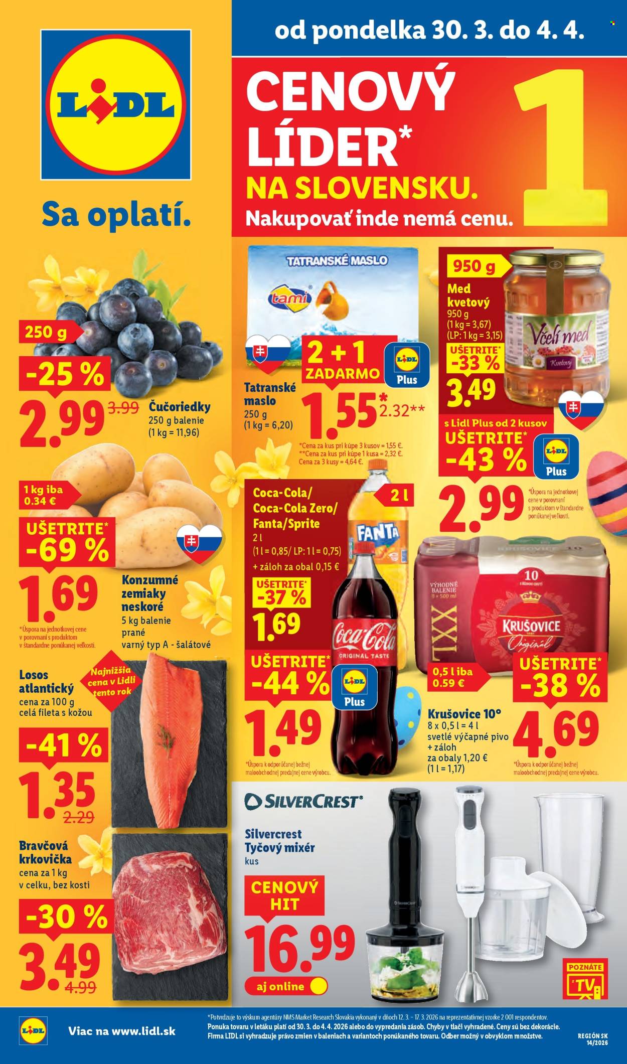 Leták Lidl - 30.3.2026 - 4.4.2026. Strana 1