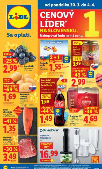 Leták Lidl - 30.3.2026 - 4.4.2026.
