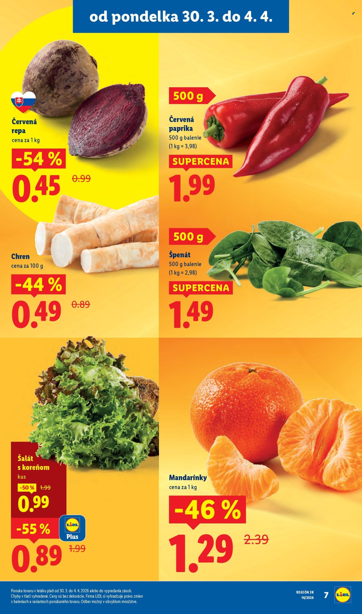 Leták Lidl - 30.3.2026 - 4.4.2026. Strana 7
