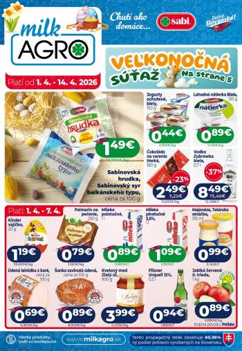 Leták Milk AGRO - 1.4.2026 - 14.4.2026.