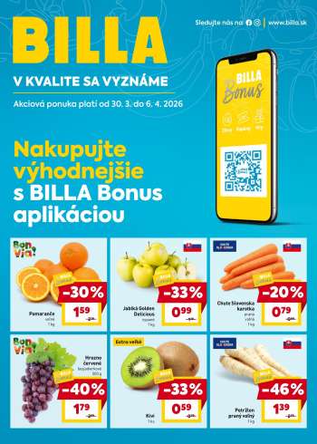 Leták Billa - 30.3.2026 - 6.4.2026.