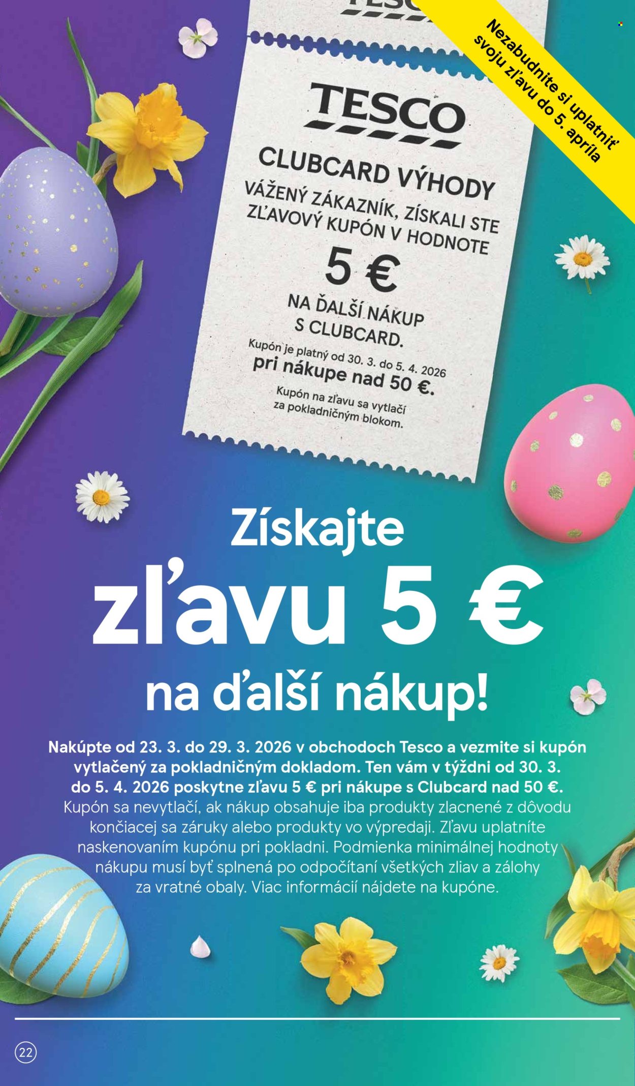 Leták TESCO - 31.3.2026 - 7.4.2026. Strana 22