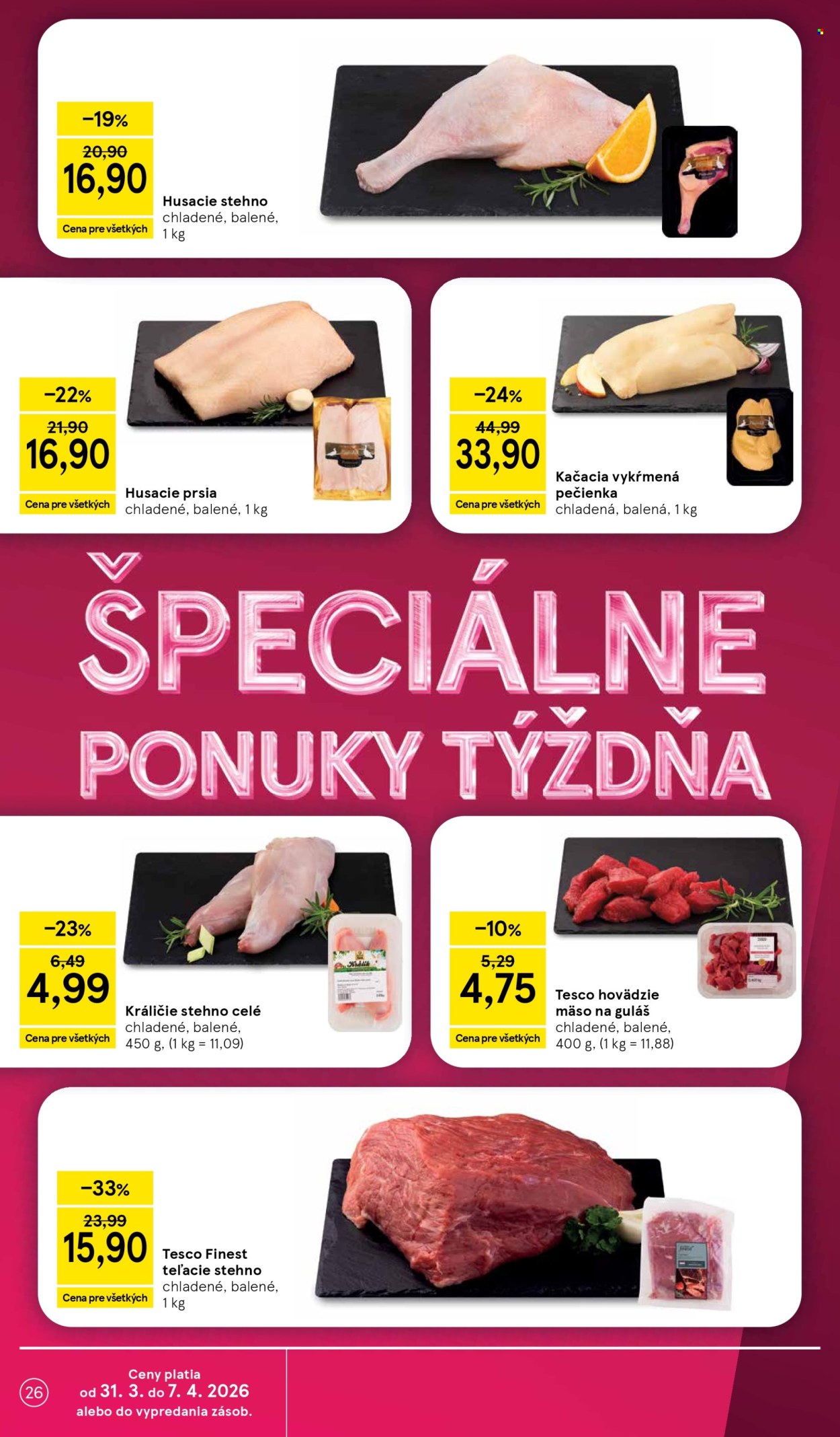Leták TESCO - 31.3.2026 - 7.4.2026. Strana 26