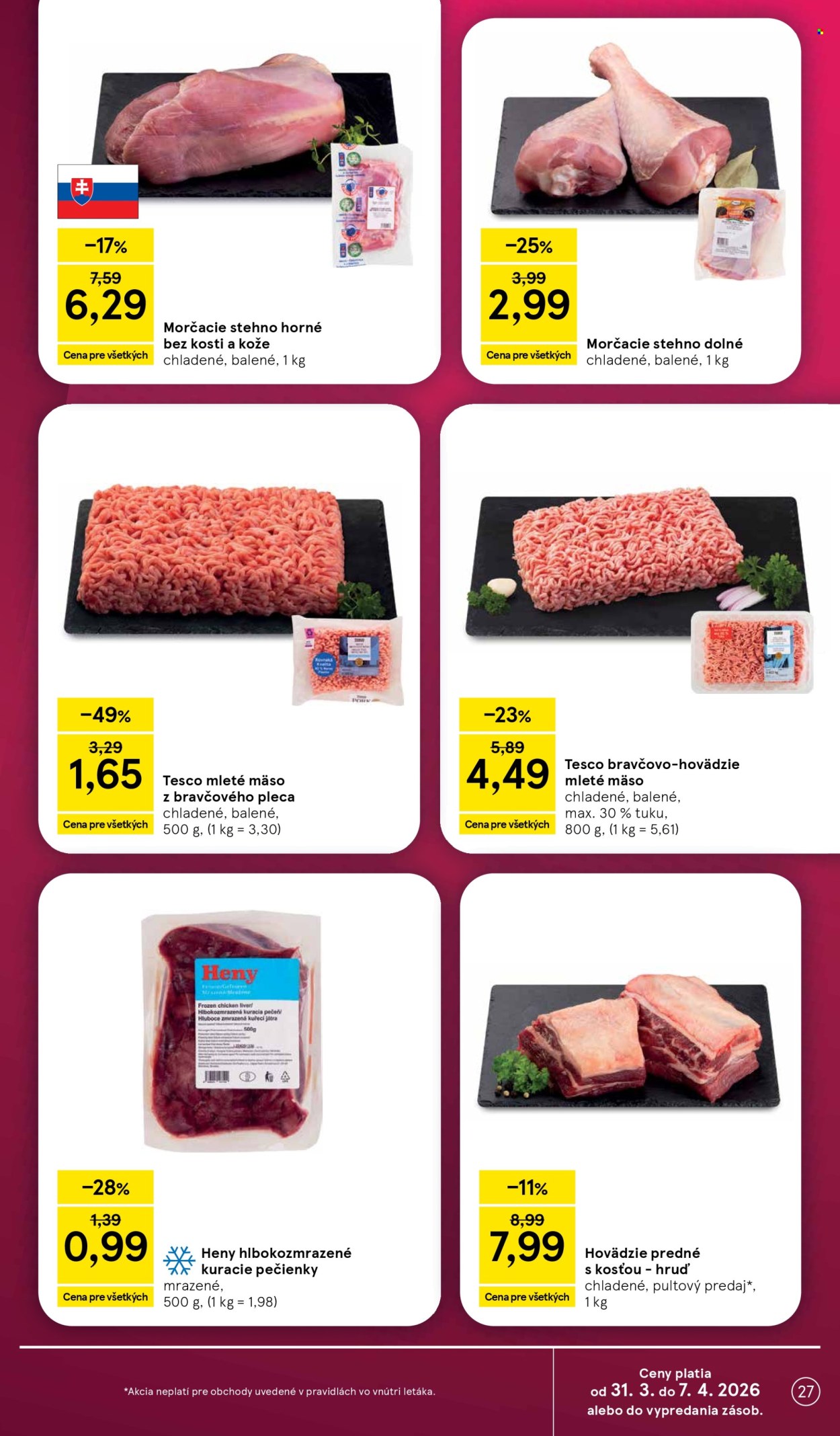 Leták TESCO - 31.3.2026 - 7.4.2026. Strana 27