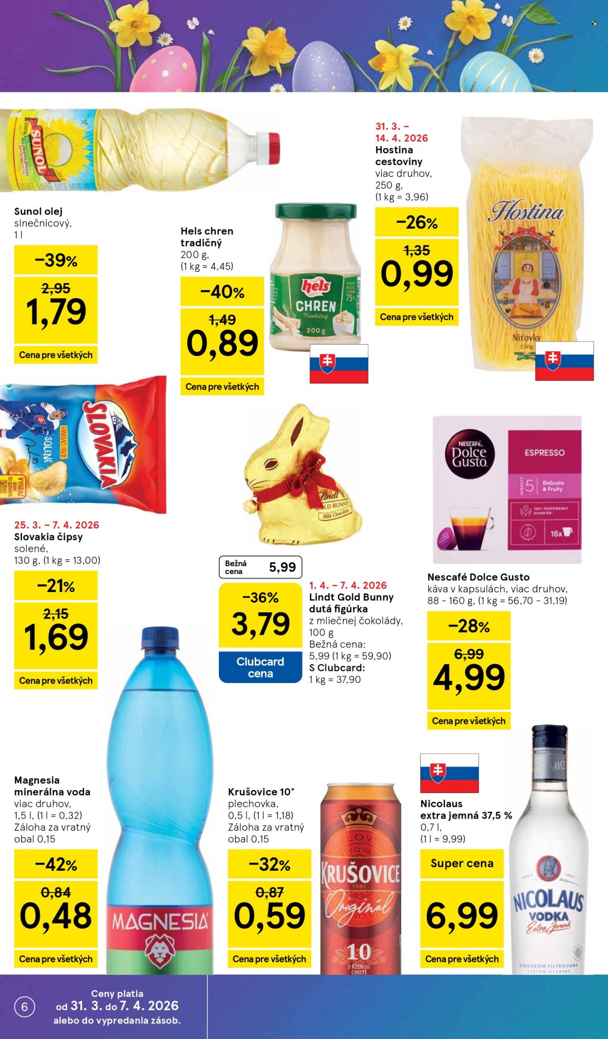 Leták TESCO supermarket - 31.3.2026 - 7.4.2026. Strana 6