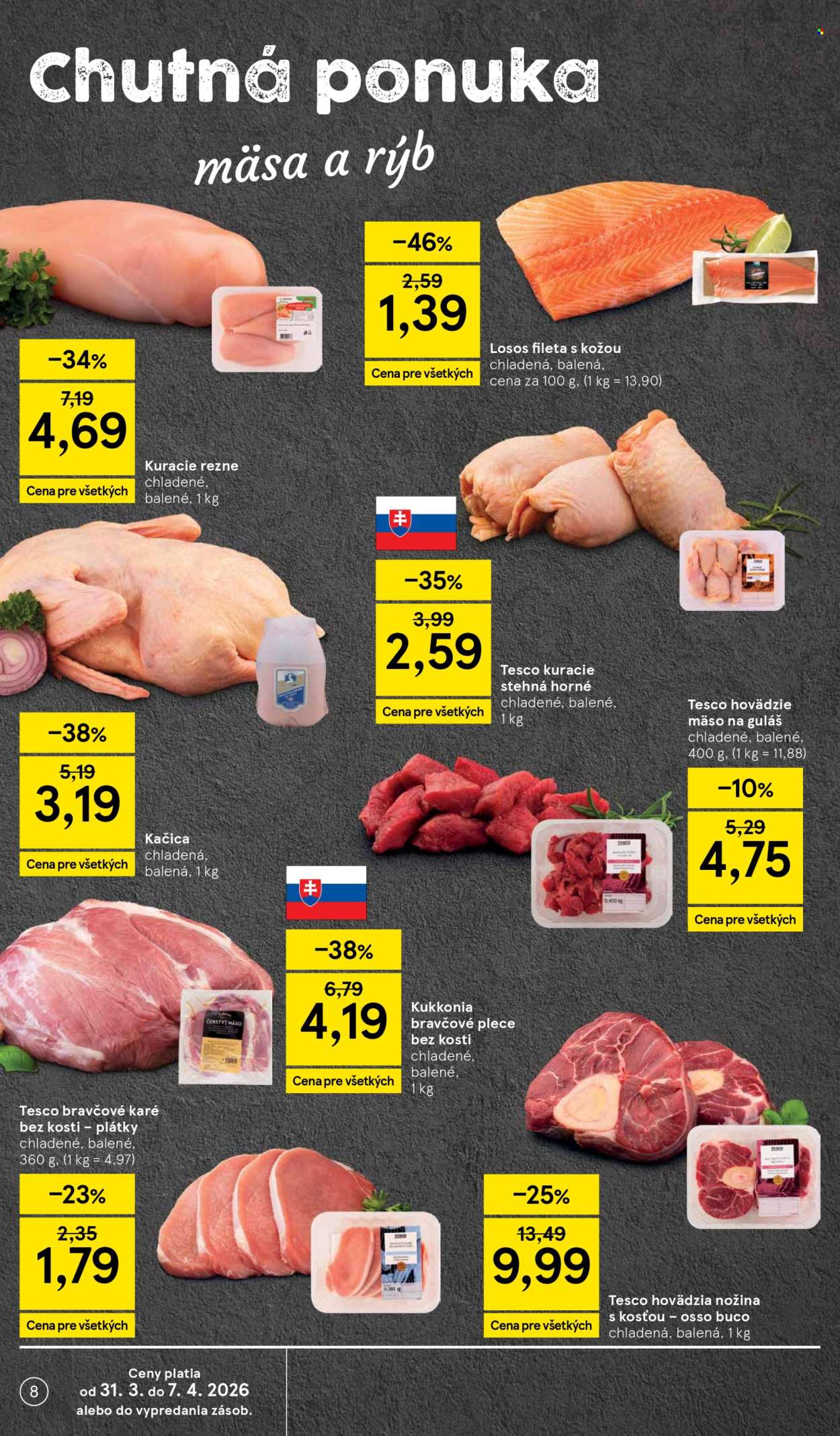 Leták TESCO supermarket - 31.3.2026 - 7.4.2026. Strana 8