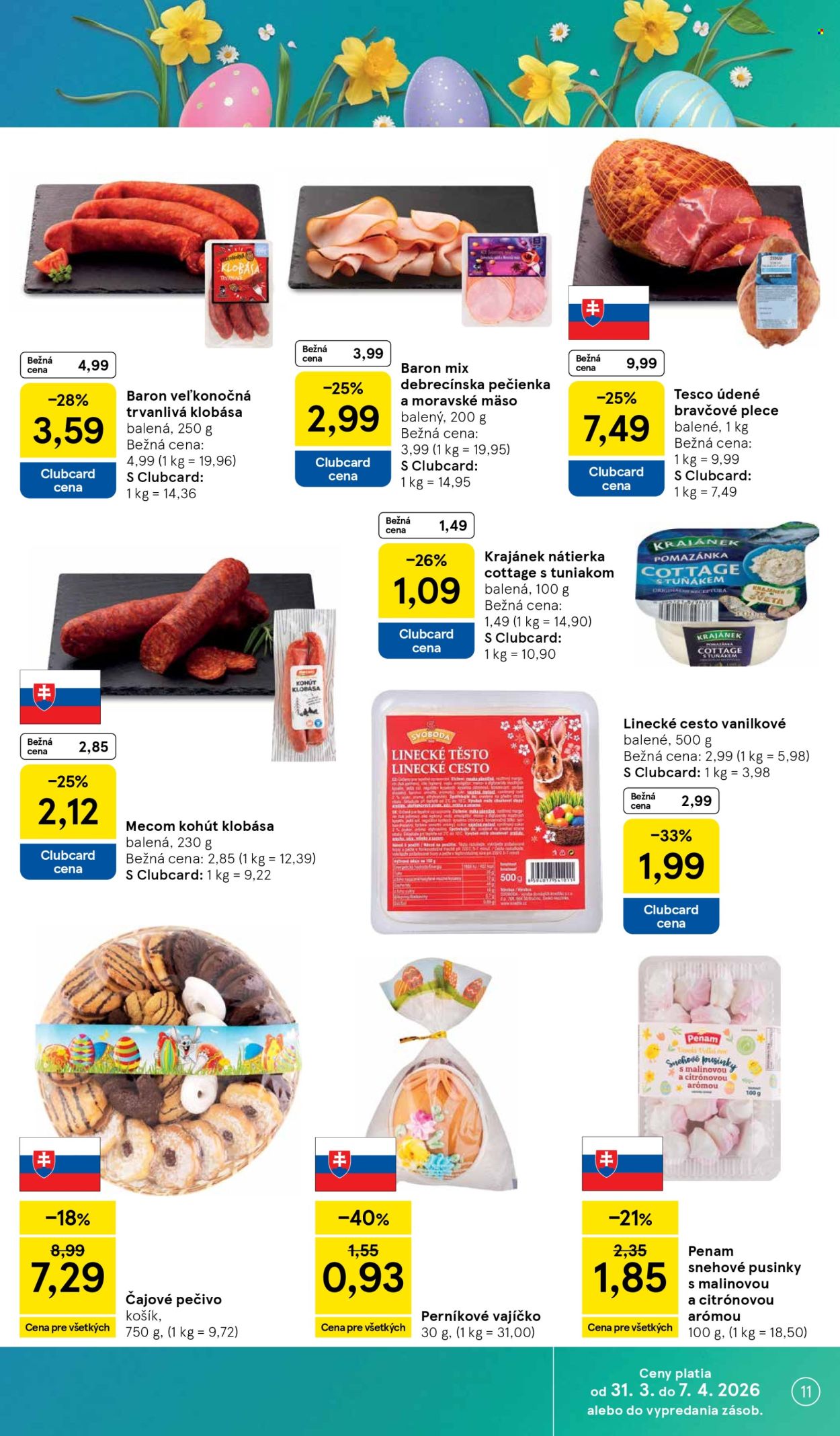 Leták TESCO supermarket - 31.3.2026 - 7.4.2026. Strana 11