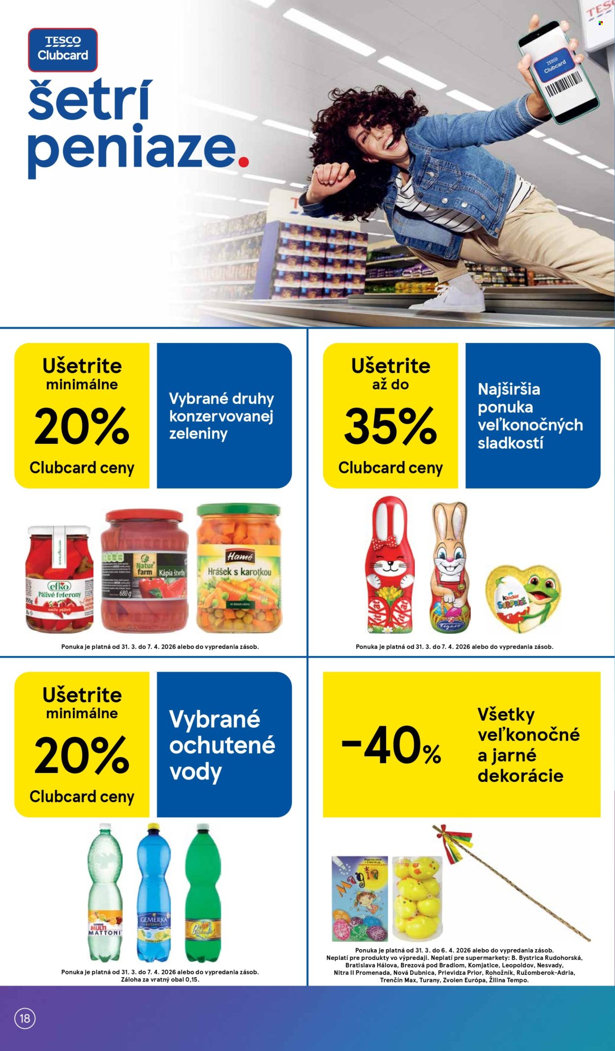 Leták TESCO supermarket - 31.3.2026 - 7.4.2026. Strana 18