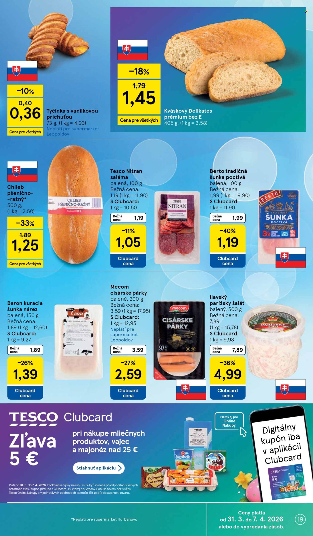 Leták TESCO supermarket - 31.3.2026 - 7.4.2026. Strana 19