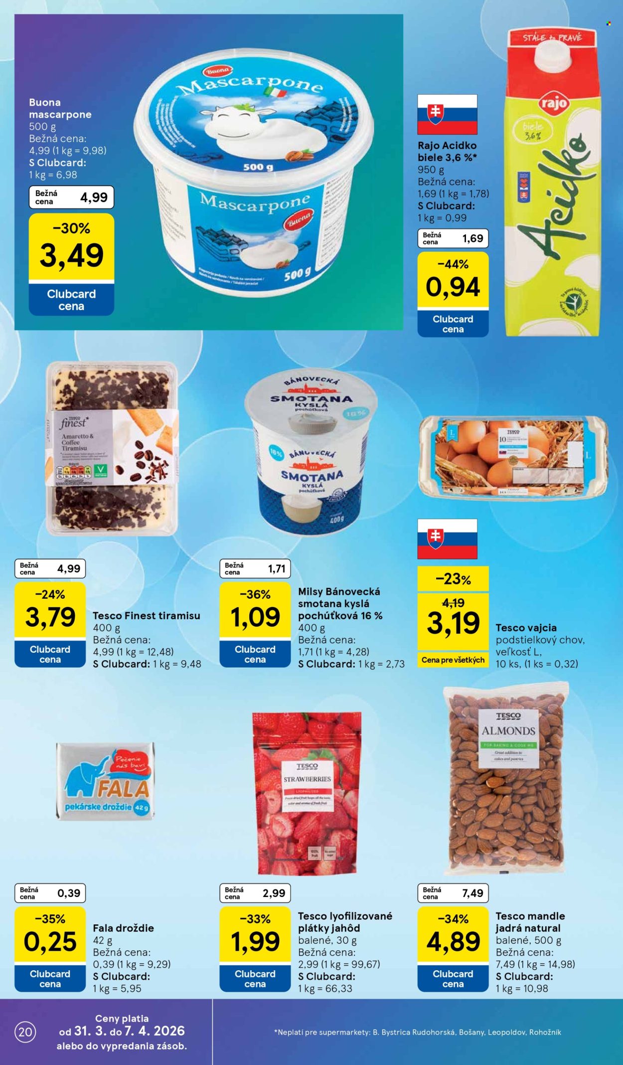 Leták TESCO supermarket - 31.3.2026 - 7.4.2026. Strana 20