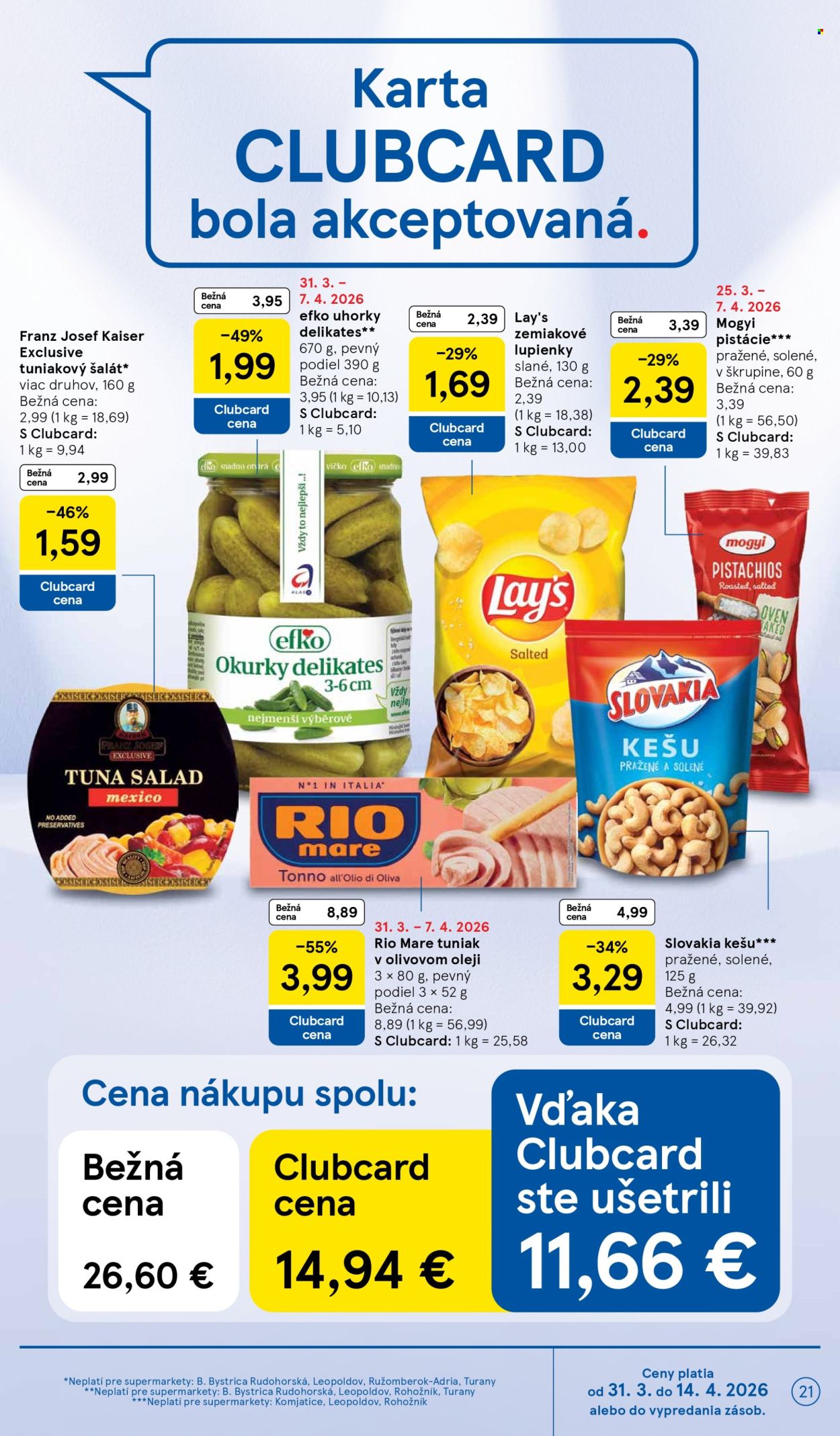 Leták TESCO supermarket - 31.3.2026 - 7.4.2026. Strana 21
