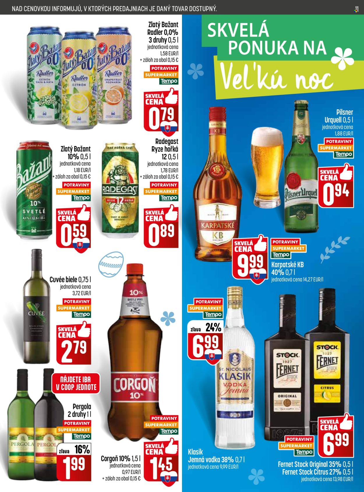 Leták COOP Jednota - 31.3.2026 - 8.4.2026. Strana 11
