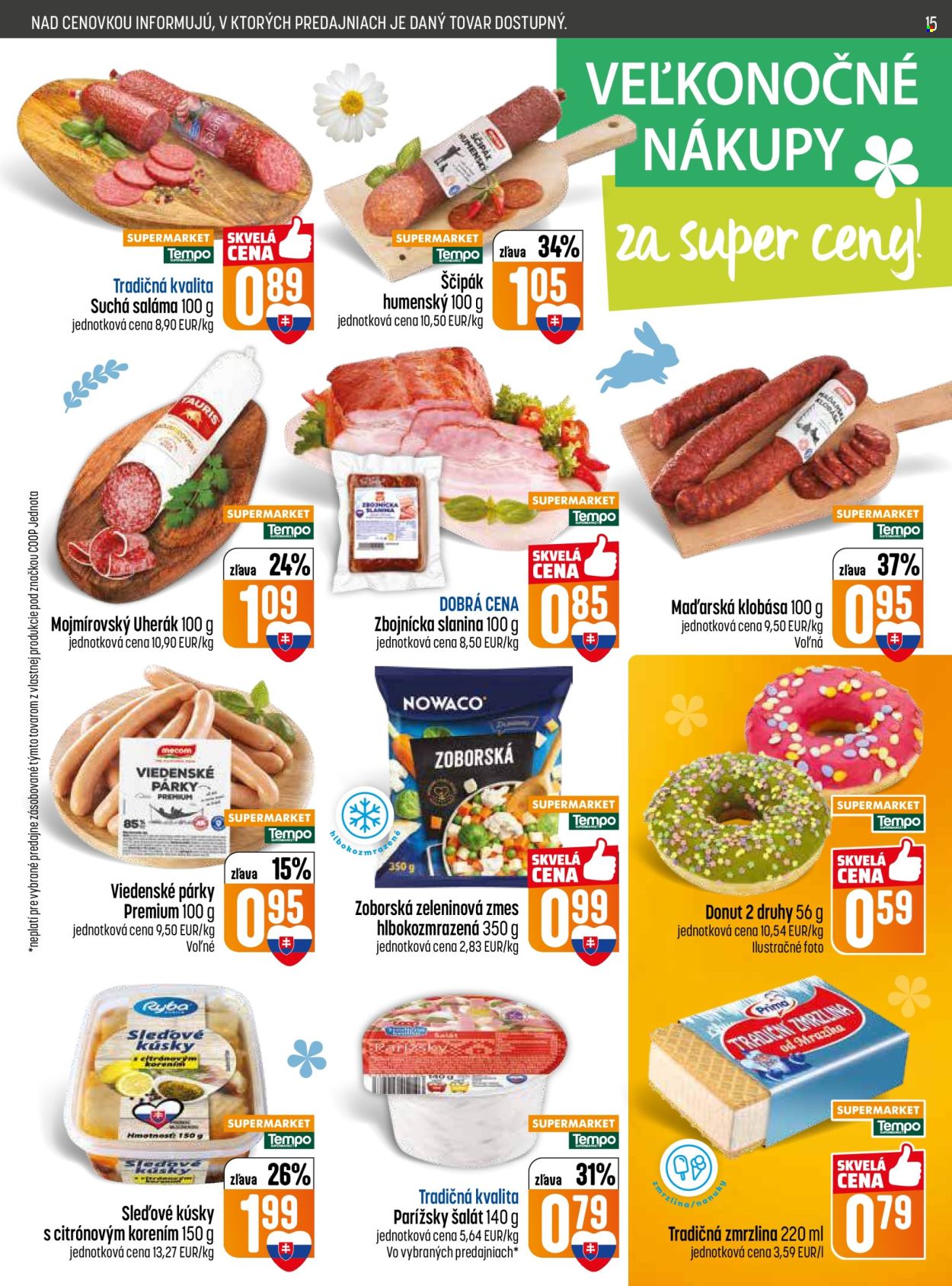 Leták COOP Jednota - 31.3.2026 - 8.4.2026. Strana 15