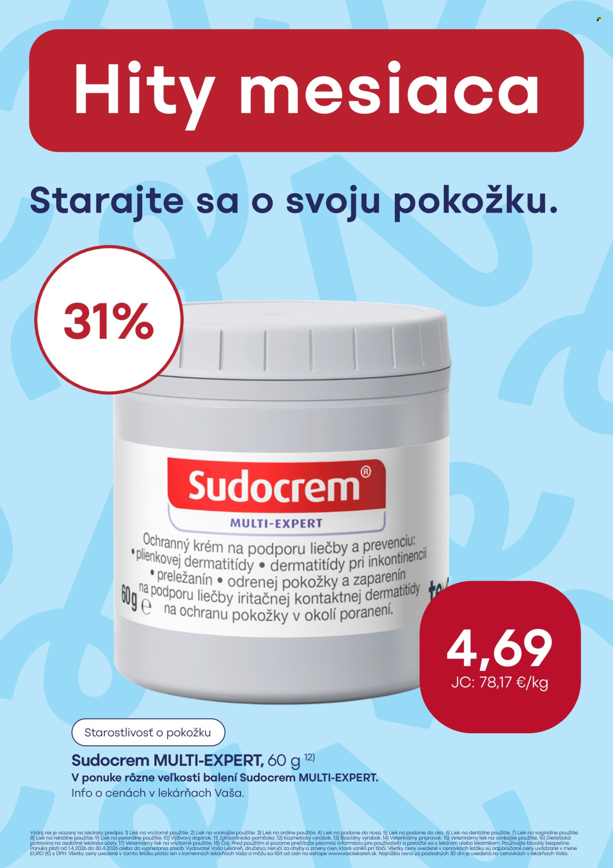Leták Vaša lekáreň - 1.4.2026 - 30.4.2026. Strana 9