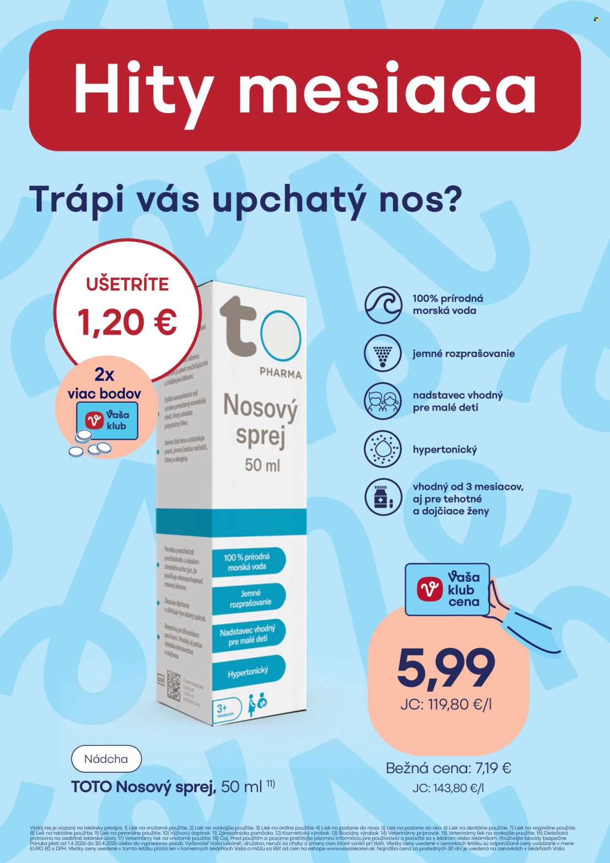 Leták Vaša lekáreň - 1.4.2026 - 30.4.2026. Strana 10