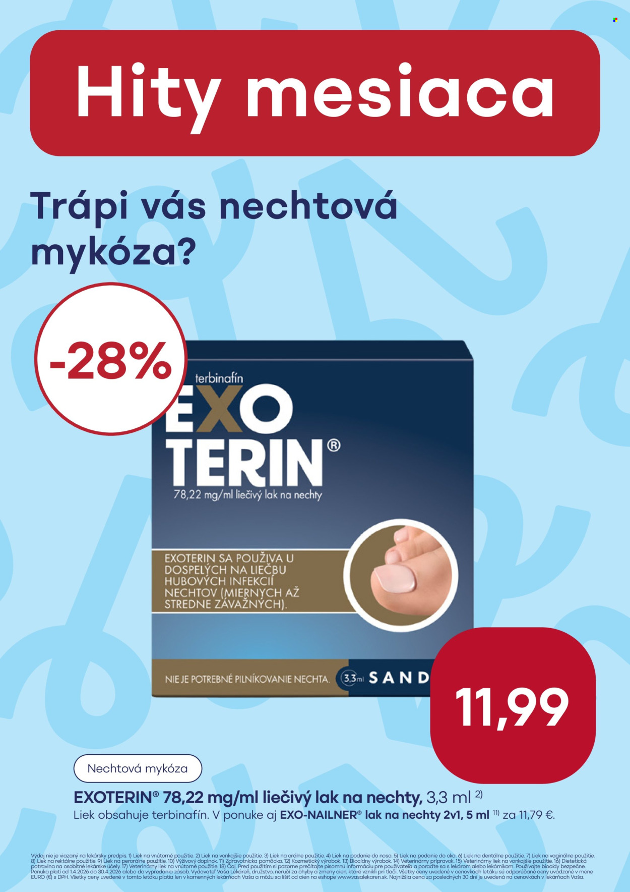Leták Vaša lekáreň - 1.4.2026 - 30.4.2026. Strana 15