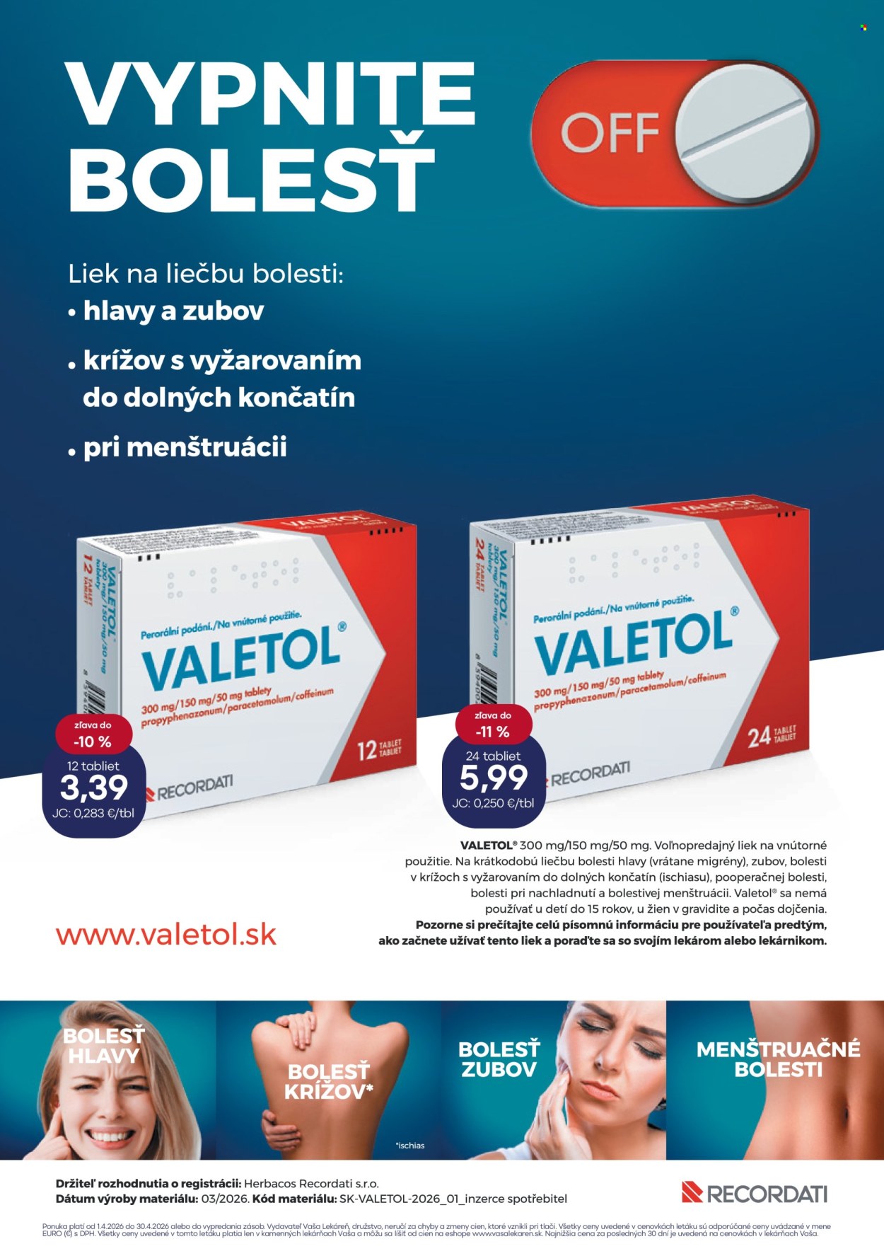 Leták Vaša lekáreň - 1.4.2026 - 30.4.2026. Strana 16