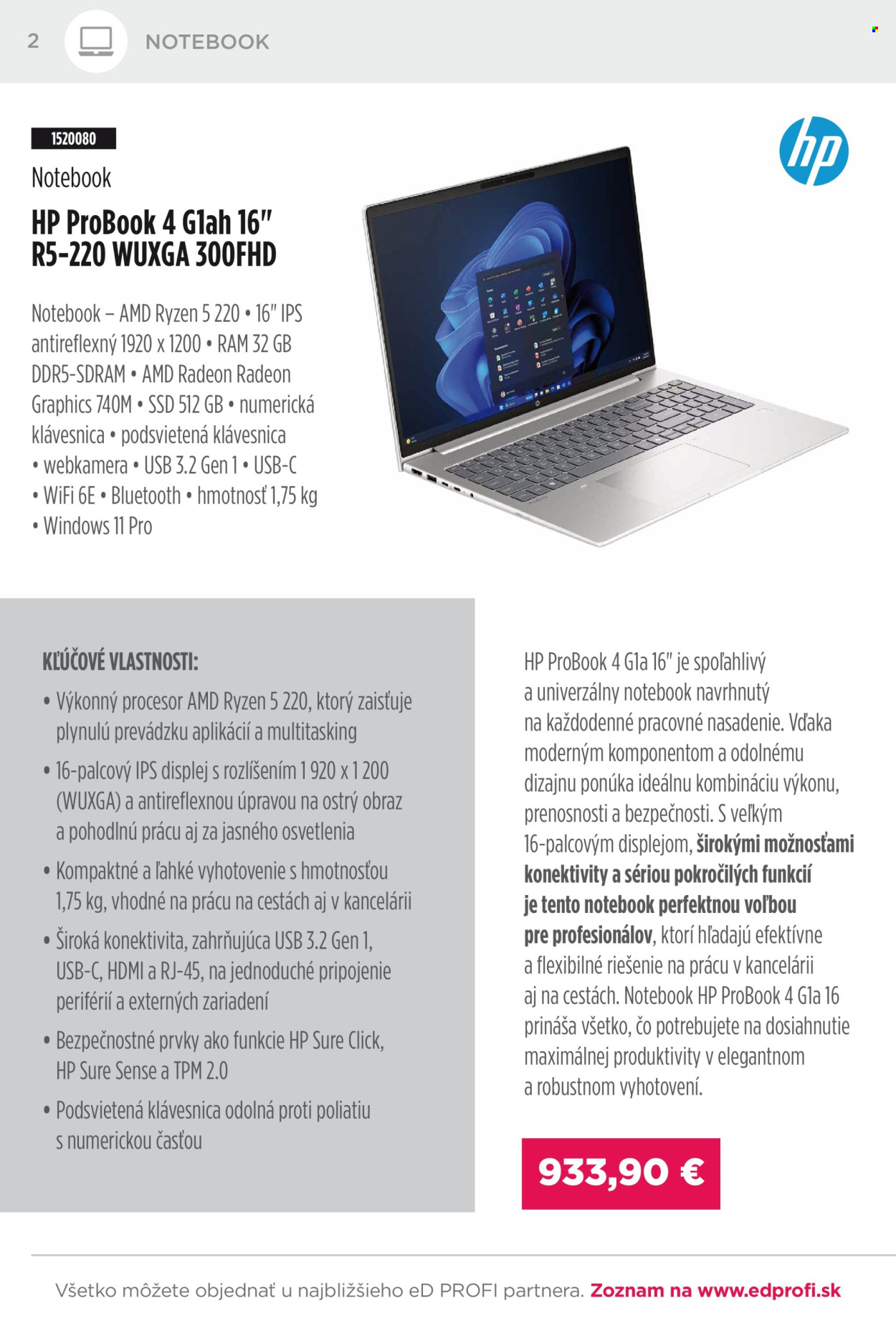 Leták eD PROFI - 1.4.2026 - 30.4.2026. Strana 2