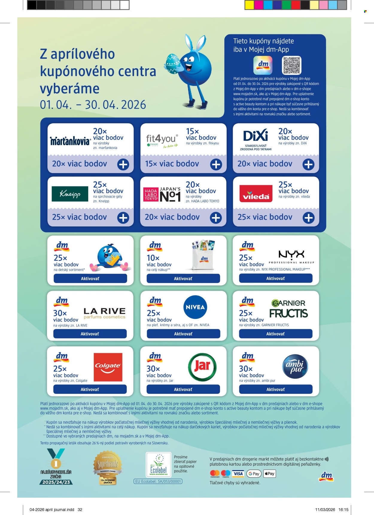Leták dm drogerie - 1.4.2026 - 30.4.2026. Strana 32