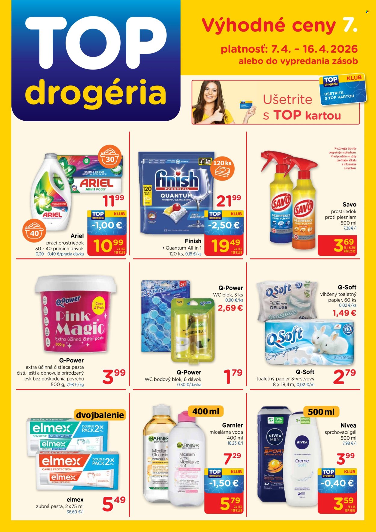Leták TOP drogéria - 7.4.2026 - 14.4.2026. Strana 1