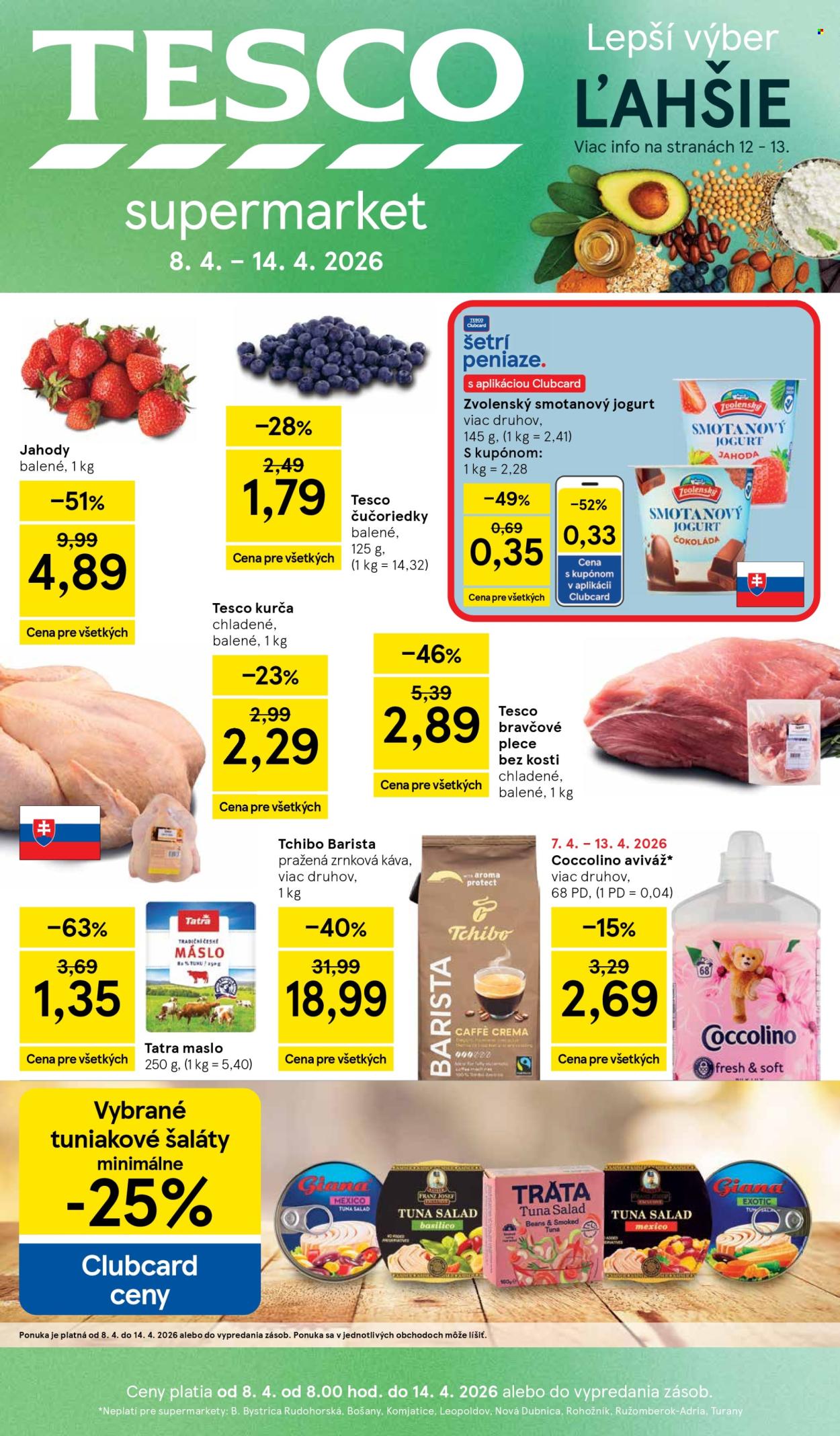 Leták TESCO supermarket - 8.4.2026 - 14.4.2026. Strana 1