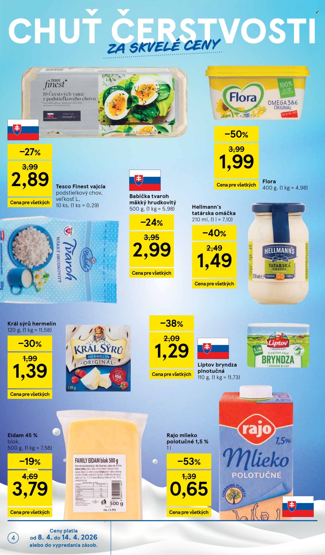 Leták TESCO supermarket - 8.4.2026 - 14.4.2026. Strana 4