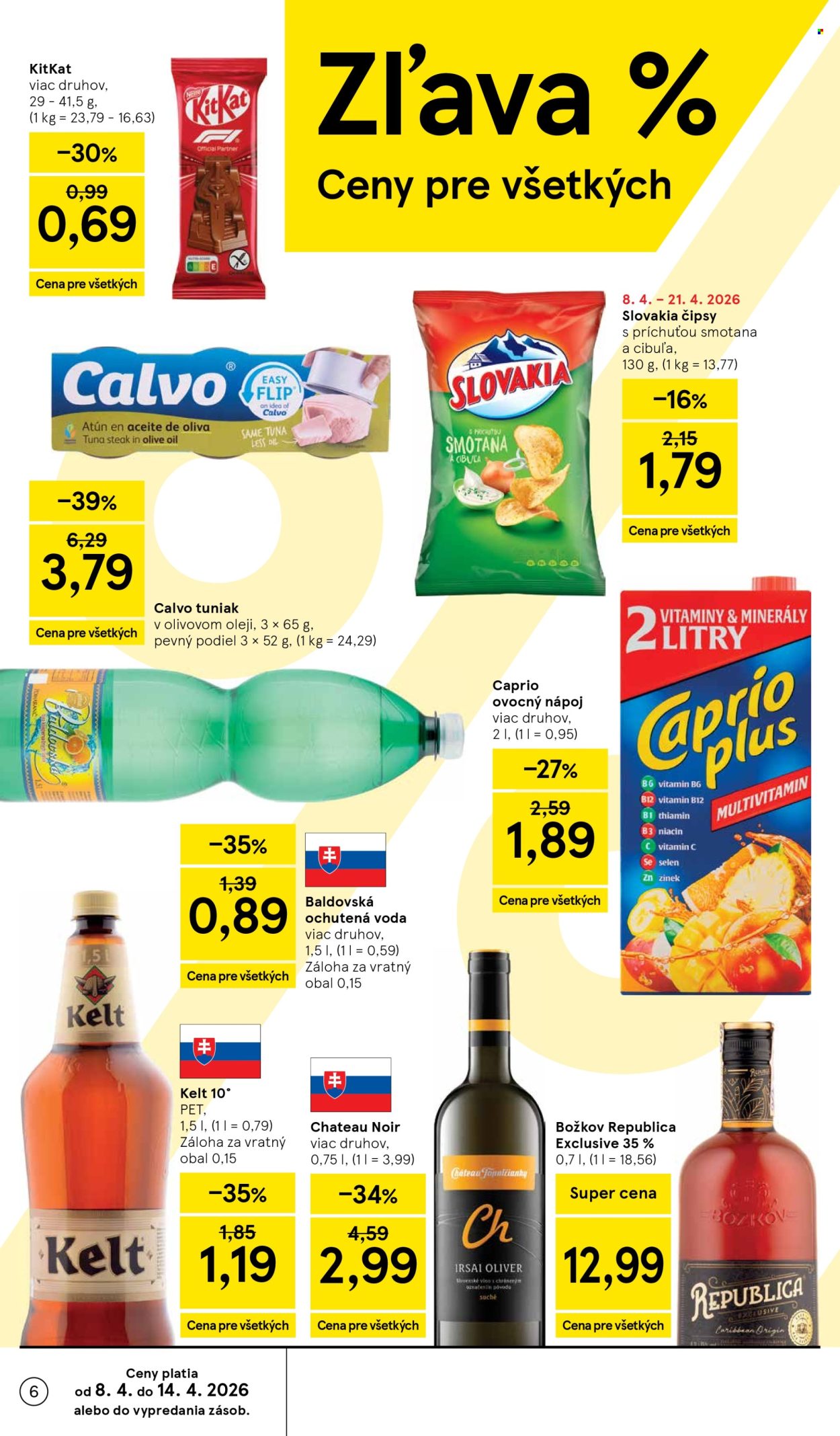 Leták TESCO supermarket - 8.4.2026 - 14.4.2026. Strana 6