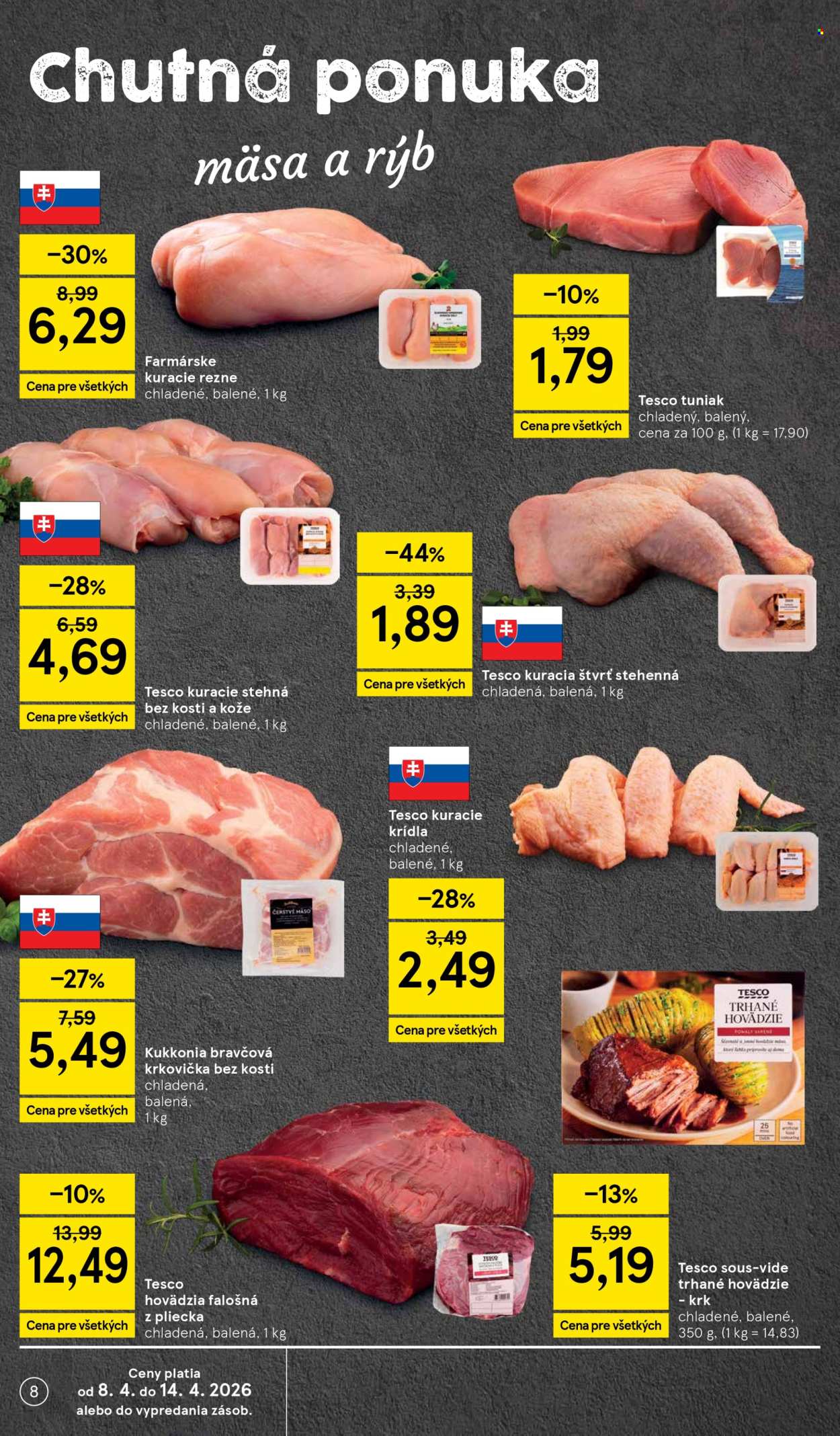 Leták TESCO supermarket - 8.4.2026 - 14.4.2026. Strana 8