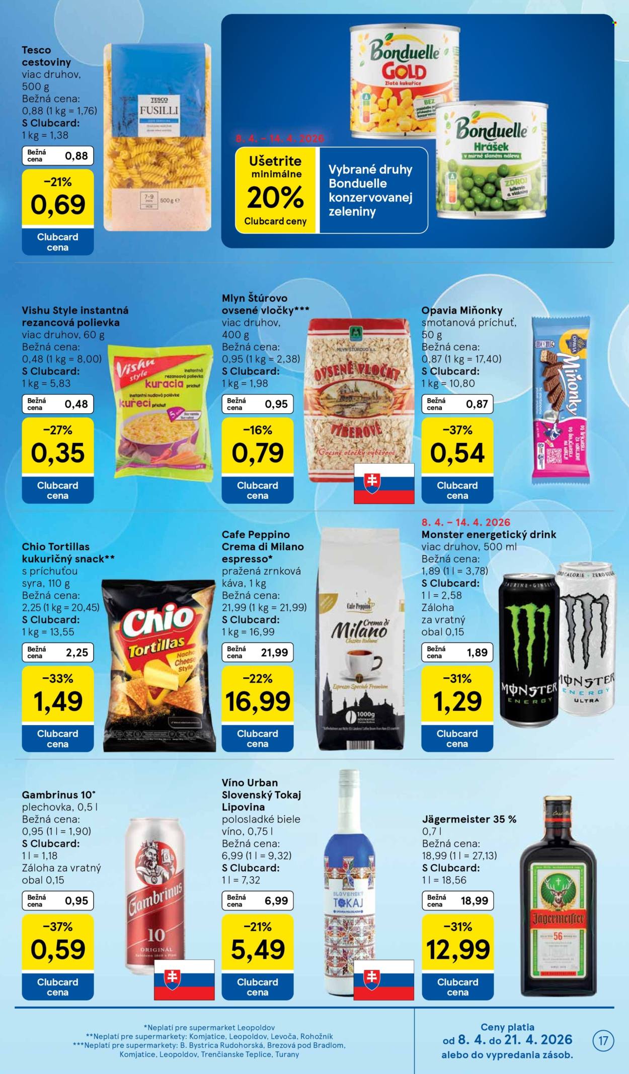 Leták TESCO supermarket - 8.4.2026 - 14.4.2026. Strana 17