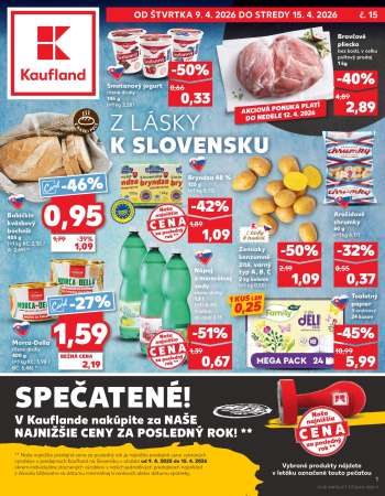 Leták Kaufland - 9.4.2026 - 15.4.2026.