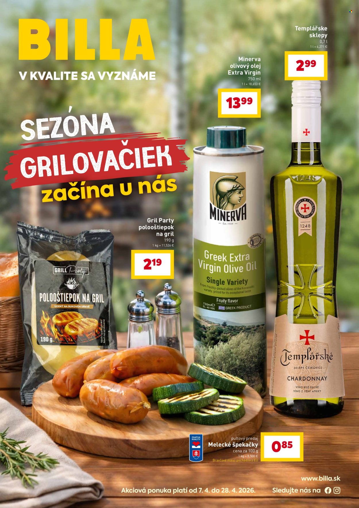 Leták Billa - 7.4.2026 - 28.4.2026. Strana 1