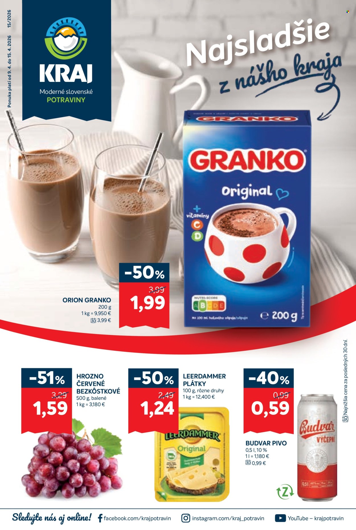 Leták Kraj - 9.4.2026 - 15.4.2026. Strana 1