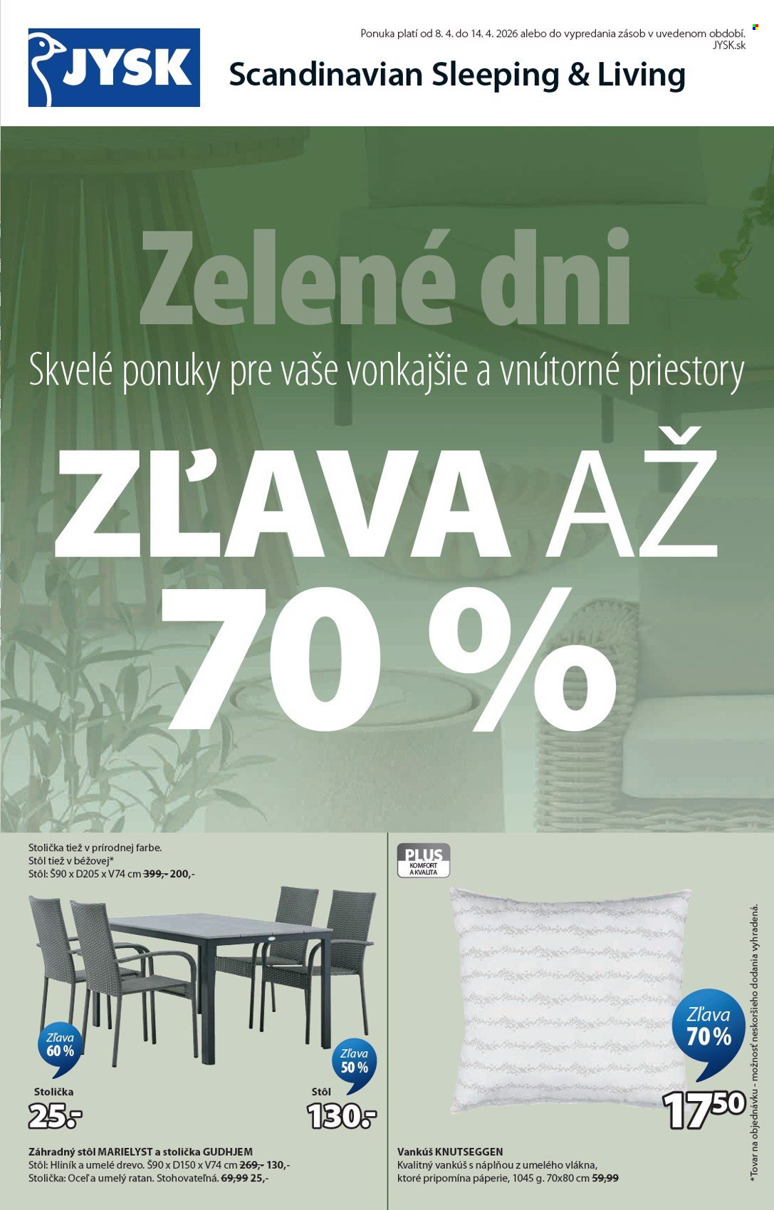 Leták JYSK - 8.4.2026 - 14.4.2026. Strana 2
