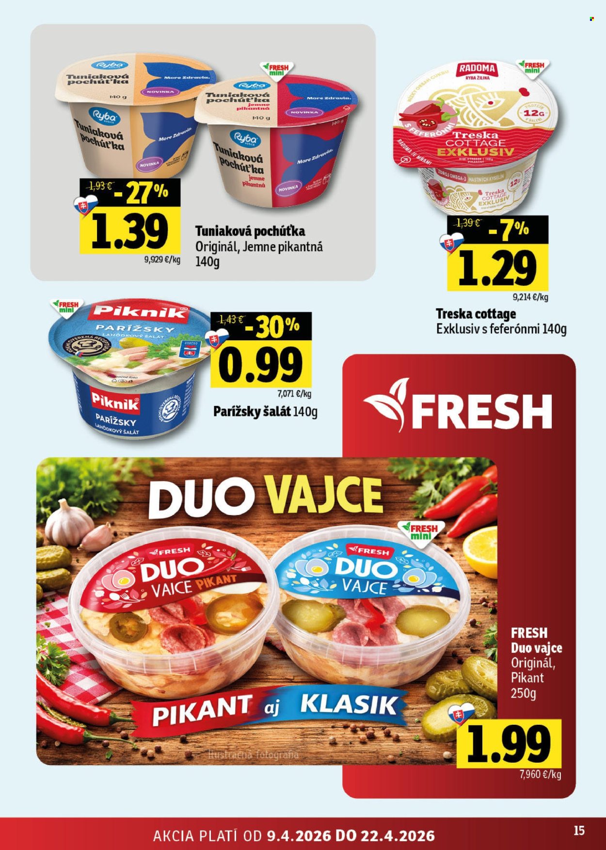 Leták FRESH - 9.4.2026 - 22.4.2026. Strana 15