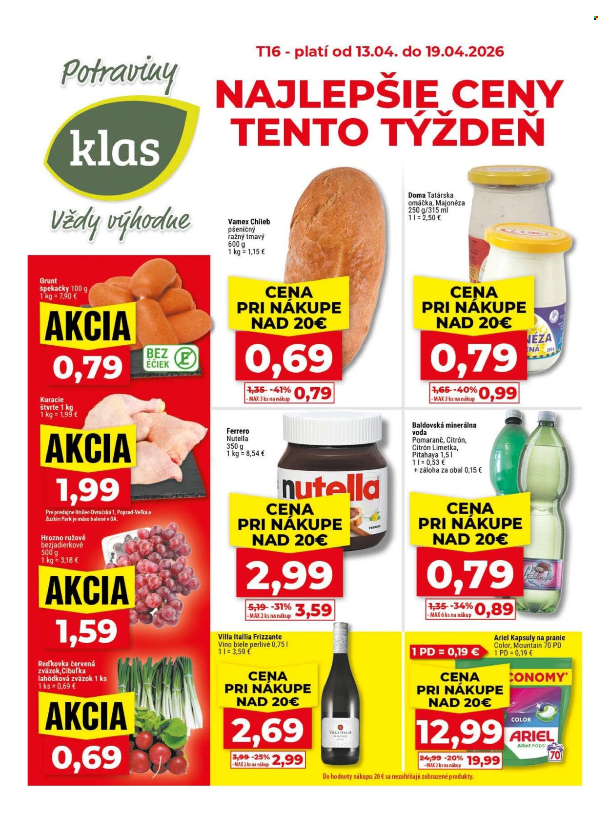 Leták Klas - 13.4.2026 - 19.4.2026. Strana 1
