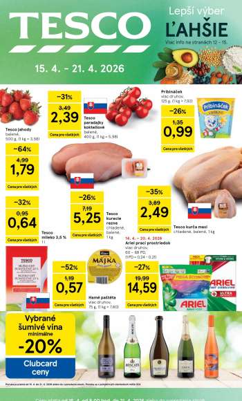 Leták TESCO - 15.4.2026 - 21.4.2026.