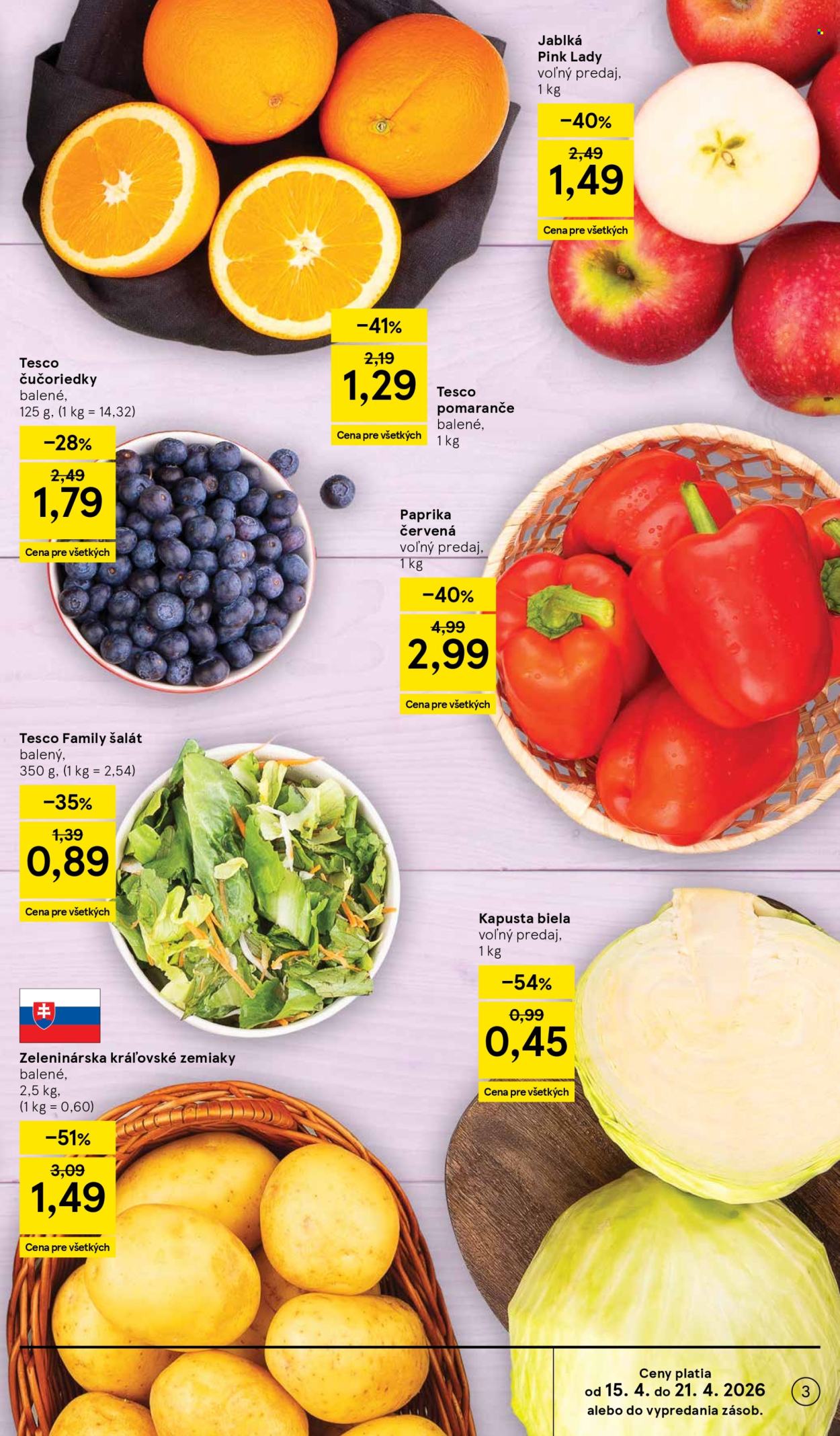Leták TESCO - 15.4.2026 - 21.4.2026. Strana 3