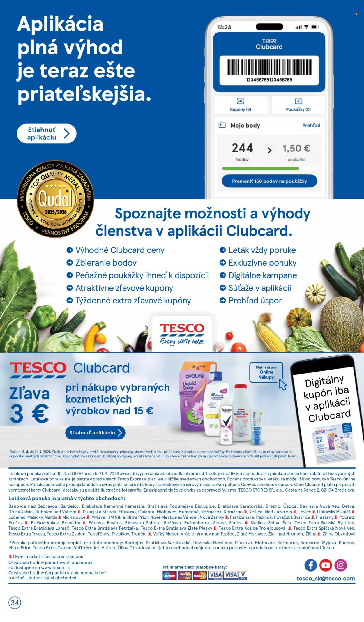 Leták TESCO - 15.4.2026 - 21.4.2026. Strana 34