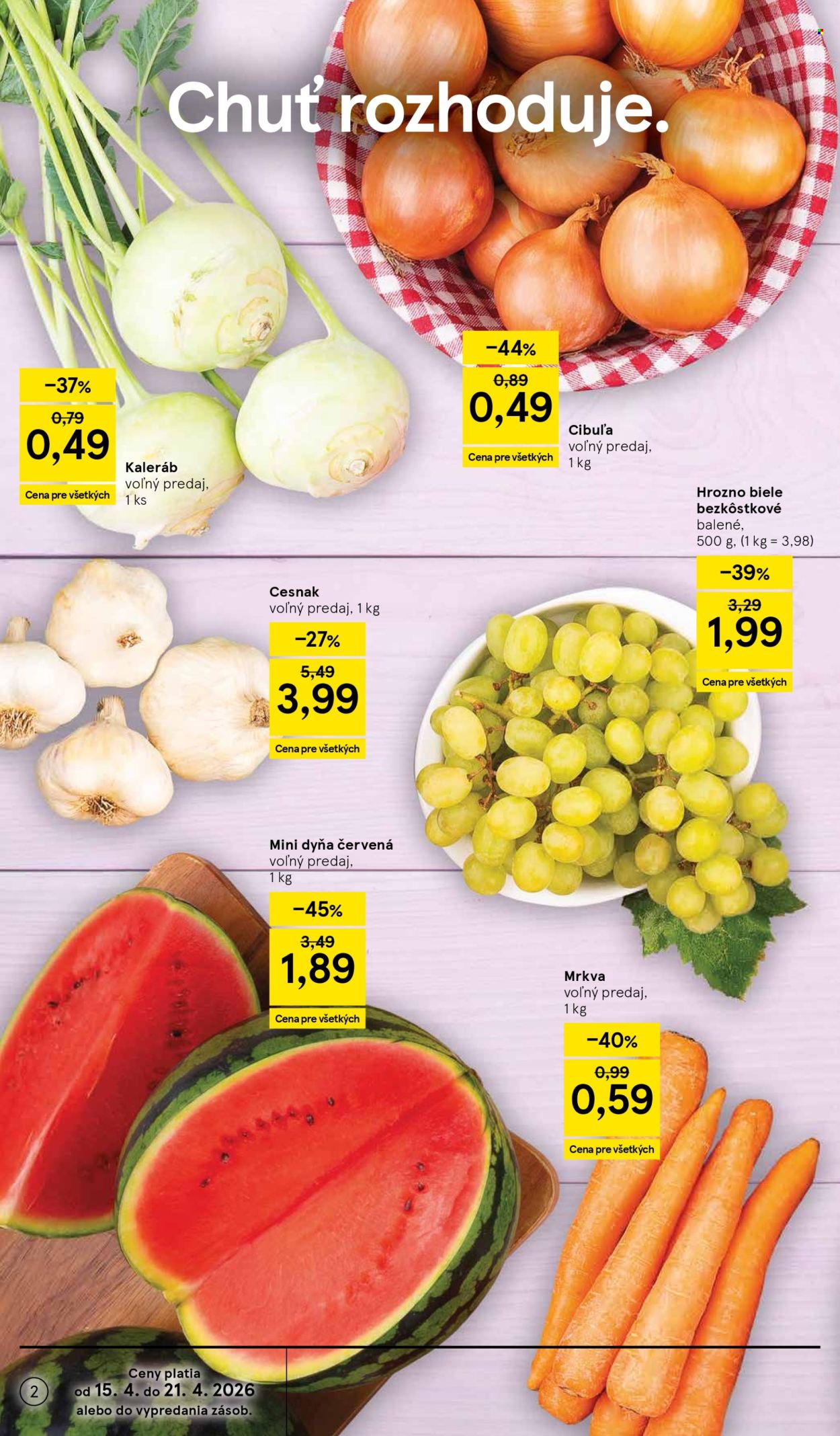Leták TESCO supermarket - 15.4.2026 - 21.4.2026. Strana 2