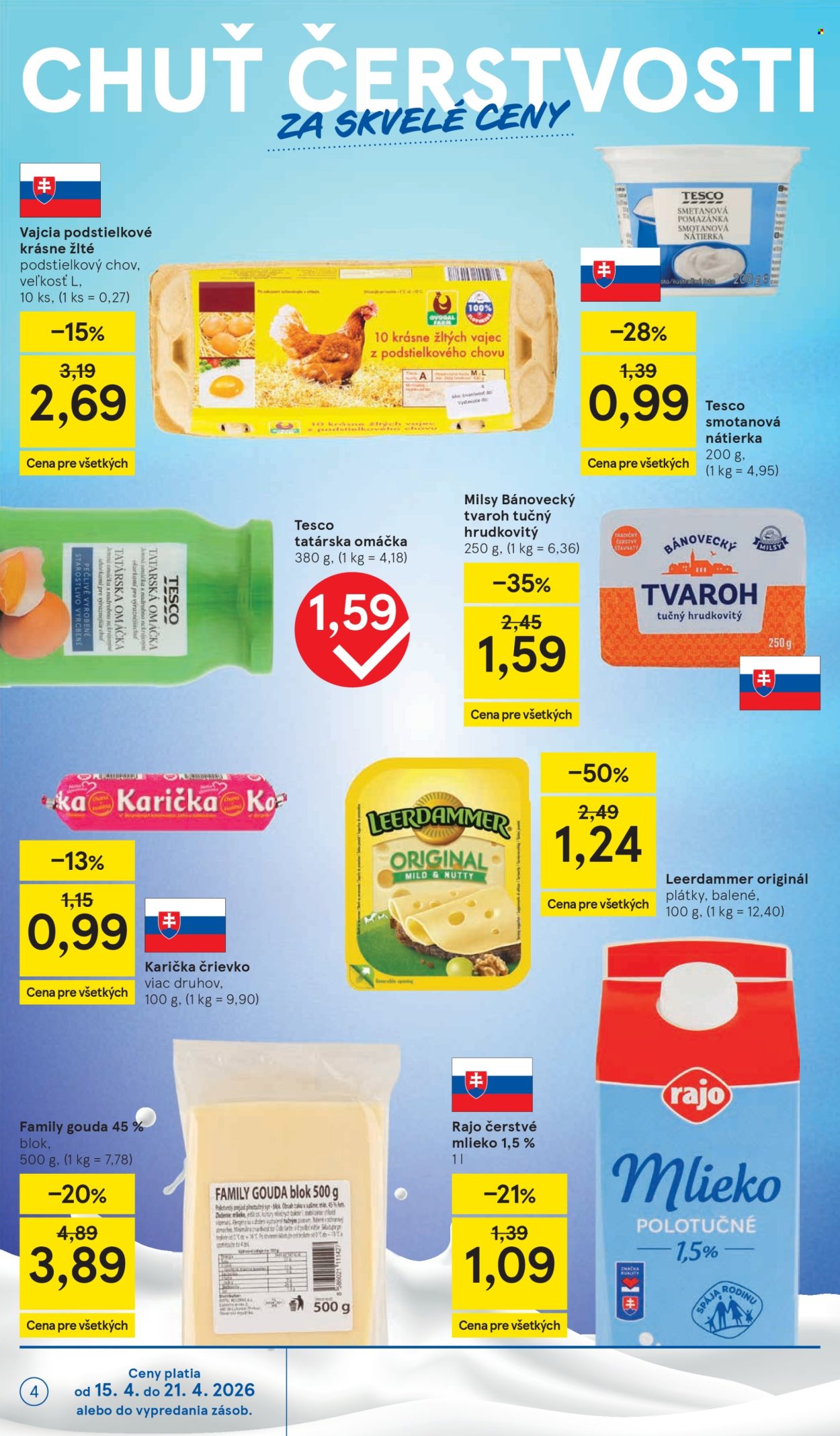 Leták TESCO supermarket - 15.4.2026 - 21.4.2026. Strana 4